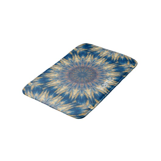 Blue Chakra Kaleidoscope Thunder_Cove Badmat (Gekanteld)