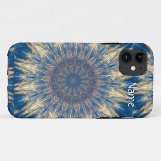 Blue Chakra Kaleidoscope Thunder_Cove Case-Mate iPhone Case (Achterkant (horizontaal))