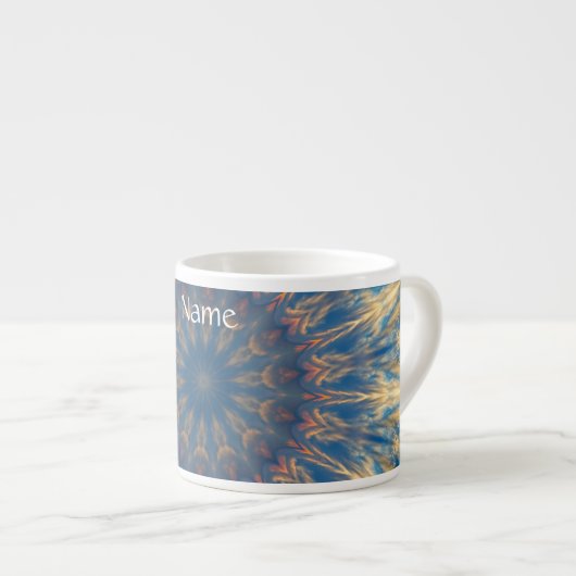 Blue Chakra Kaleidoscope Thunder_Cove Espresso Kop (Voorkant rechts)