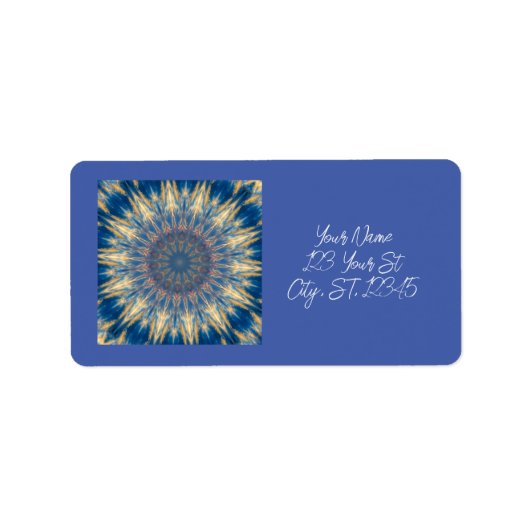 Blue Chakra Kaleidoscope Thunder_Cove Etiket (Voorkant)