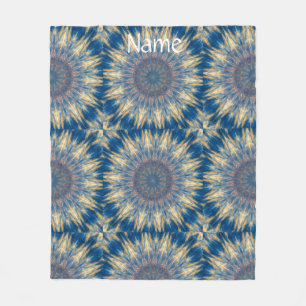 Blue Chakra Kaleidoscope Thunder_Cove Fleece Deken