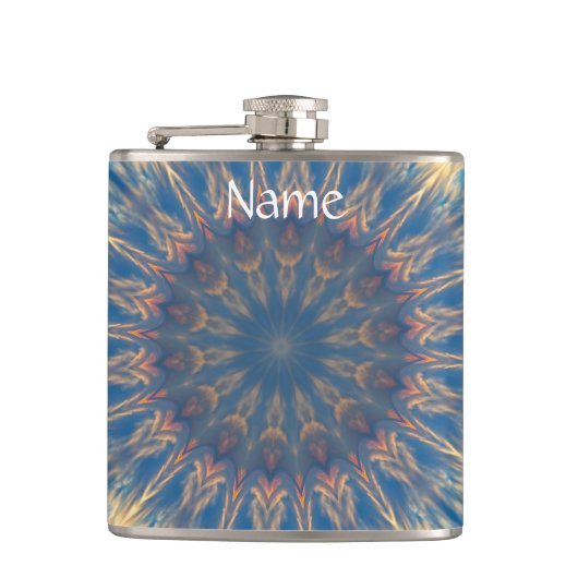 Blue Chakra Kaleidoscope Thunder_Cove Heupfles (Voorkant)