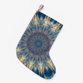 Blue Chakra Kaleidoscope Thunder_Cove Kleine Kerstsok (Voorkant (Hangend))