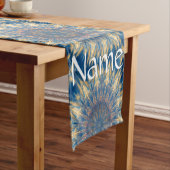 Blue Chakra Kaleidoscope Thunder_Cove Korte Tafelloper (Voorbeeld)