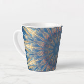 Blue Chakra Kaleidoscope Thunder_Cove Latte Mok (Linkerhoek)