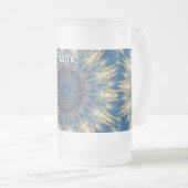 Blue Chakra Kaleidoscope Thunder_Cove Matglas Bierpul (Voorkant rechts)