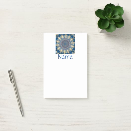 Blue Chakra Kaleidoscope Thunder_Cove Post-it® Notes (Kantoor)