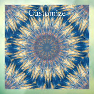 Blue Chakra Kaleidoscope Thunder_Cove Raamsticker