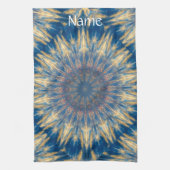 Blue Chakra Kaleidoscope Thunder_Cove Theedoek (Verticaal)