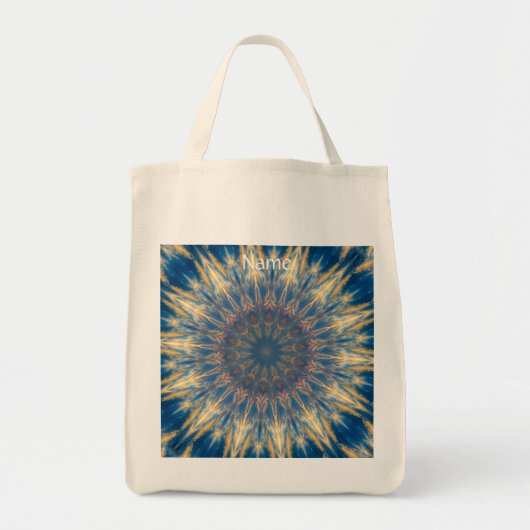 Blue Chakra Kaleidoscope Thunder_Cove Tote Bag (Voorkant)