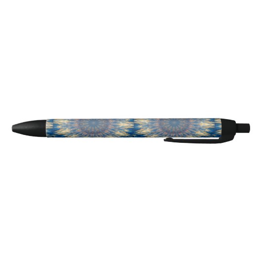 Blue Chakra Kaleidoscope Thunder_Cove Zwarte Inkt Pen (Bodem)