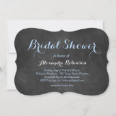 Blue Chalk Bridal Shower-uitnodiging Kaart (Voorkant)