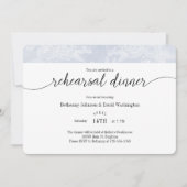 Blue Chalk Rehearsal Dinner Invitation Kaart (Voorkant)