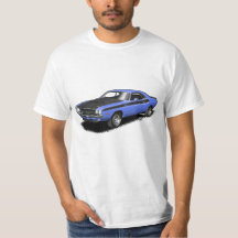 Blue Challenger classic car t shirt