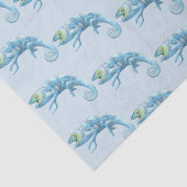 Blue Chameleon Pattern-document Tissuepapier (Detail)