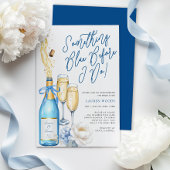 Blue Champagne Vrijgezellenfeest Something Blue Kaart
