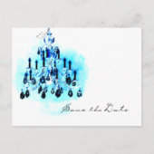Blue Chandelier Save the Date Sjabloon (Voorkant)