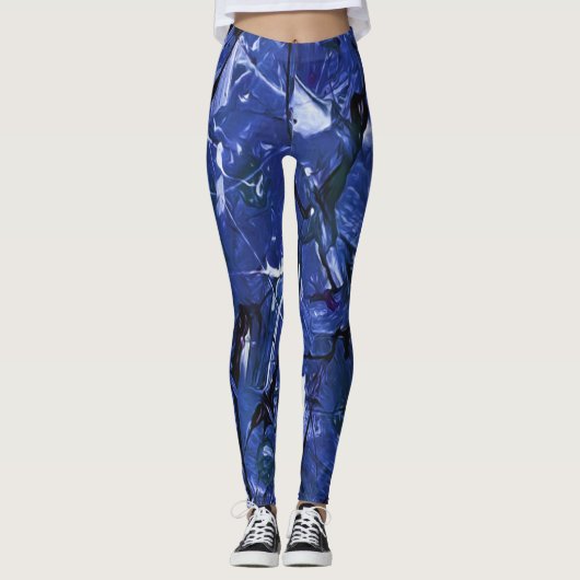 Blue Chaos Leggings (Voorkant)