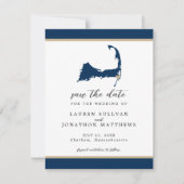 Blue Chatham Cape Cod Carte Mariage Enregistrer la (Devant)