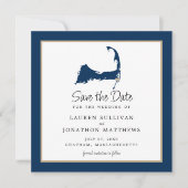 Blue Chatham Cape Cod Carte Mariage Enregistrer la (Devant)