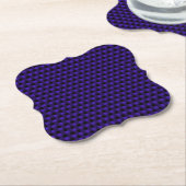 Blue Check Paper Coaster Kartonnen Onderzetters (Gekanteld)