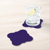 Blue Check Paper Coaster Kartonnen Onderzetters (Insitu)