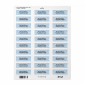 Blue Check Pattern Retouradres Etiket (Full Sheet)