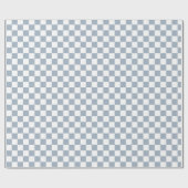 Blue Checker Checkerboard Checkered 00s 90s Check Cadeaupapier (Vlak)