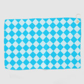 Blue Checker Diamond Pattern Golfhanddoek (Horizontaal)