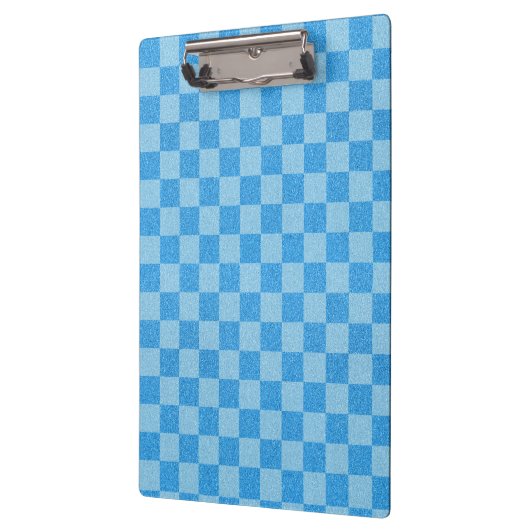 Blue Checker Glitter Klembord (Links)