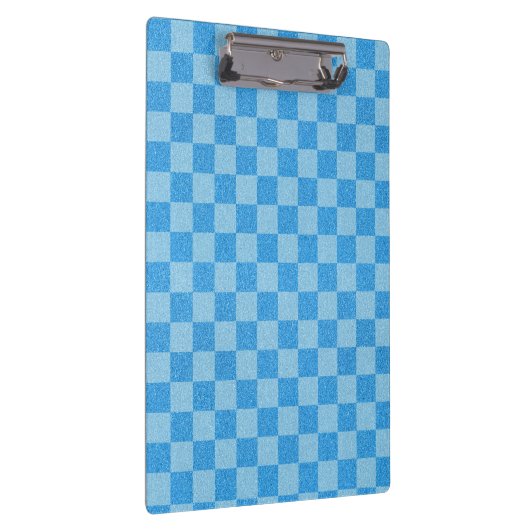 Blue Checker Glitter Klembord (Rechts)
