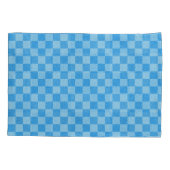 Blue Checker Glitter Kussensloop (Achterkant-Links)