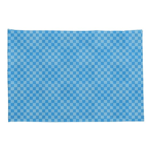 Blue Checker Glitter Kussensloop (Achterkant-Rechts)