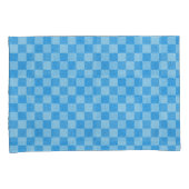Blue Checker Glitter Kussensloop (Voorkant-Rechts)
