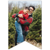 Blue Checkerboard Merry & Bright Bunting Banner (Tweede vlag)