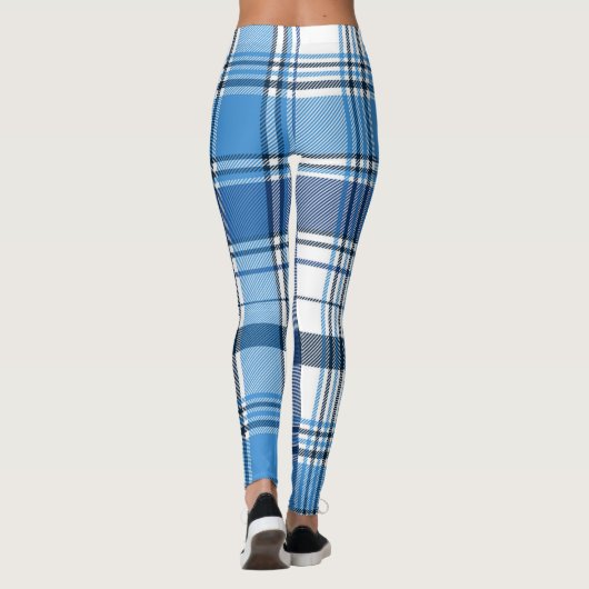 Blue Checkered Classic Scottish Pset Pattern. Leggings (Achterkant)