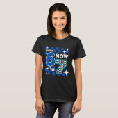 Blue Checkered I Was 6 Now I'm 7 Birthday  T-shirt (Voorkant volledig)