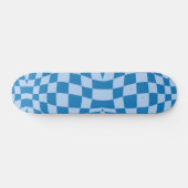 Blue Checkered Pattern Skateboard (Horizontaal)