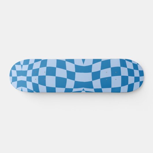 Blue Checkered Pattern Skateboard (Horizontaal)