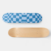 Blue Checkered Pattern Skateboard (Horizontaal)