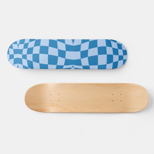 Blue Checkered Pattern Skateboard (Horizontaal)