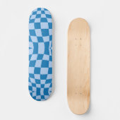 Blue Checkered Pattern Skateboard (Voorkant)