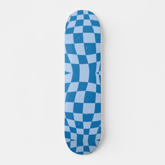Blue Checkered Pattern Skateboard (Voorkant)