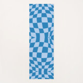 Blue Checkered Pattern Yogamat (Voorkant)