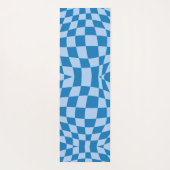Blue Checkered Pattern Yogamat (Achterkant)