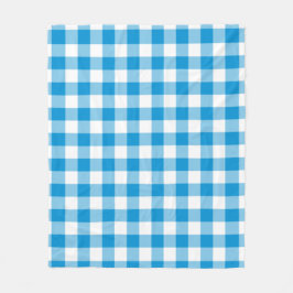 Blue Checkered Square Seamless Pattern  Fleece Deken