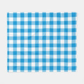 Blue Checkered Square Seamless Pattern  Fleece Deken (Voorkant (Horizontaal))