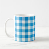 Blue Checkered Square Seamless Pattern Koffiemok (Links)