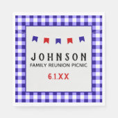 Blue Checkered Tablecloth Summer Picnic Servet (Voorkant)