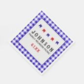 Blue Checkered Tablecloth Summer Picnic Servet (Hoek)